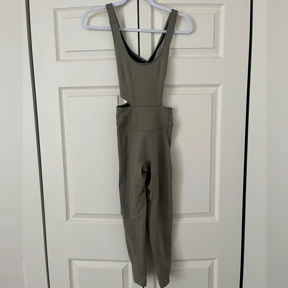 Free People FP movement Back It Up Sage Onesie Jumpsuit Size extra small tan